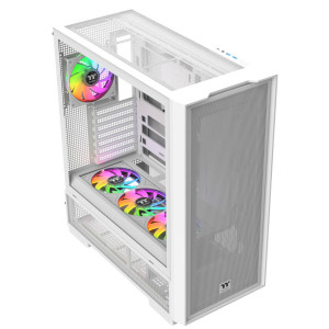 Thermaltake S380 TG ARGB PC Case, Mid Tower, ATX, Tempered Glass - including 4x 120mm Fans, White : image 5
