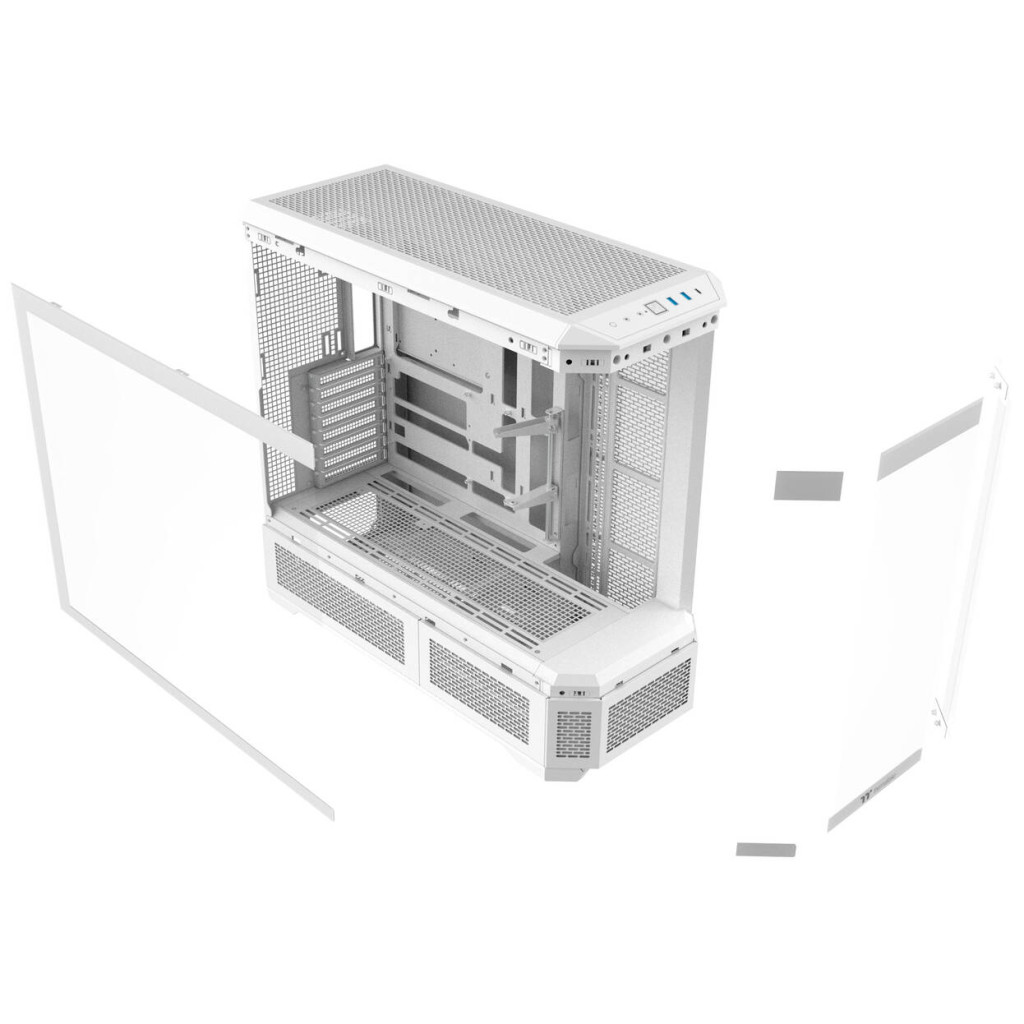 Thermaltake View 600 TG PC Case, Big Tower, E-ATX, ARGB, Tempered Glass - White