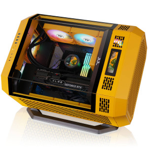 Thermaltake The Tower 600 PC Case, Mid Tower, ATX, Tempered Glass - Bumblebee