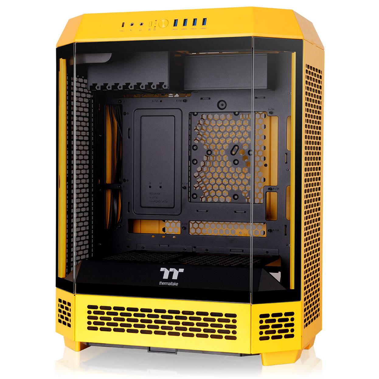 Thermaltake The Tower 600 PC Case, Mid Tower, ATX, Tempered Glass - Bumblebee