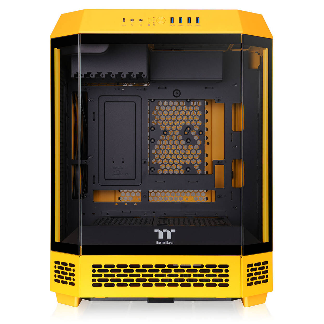 Thermaltake The Tower 600 PC Case, Mid Tower, ATX, Tempered Glass - Bumblebee