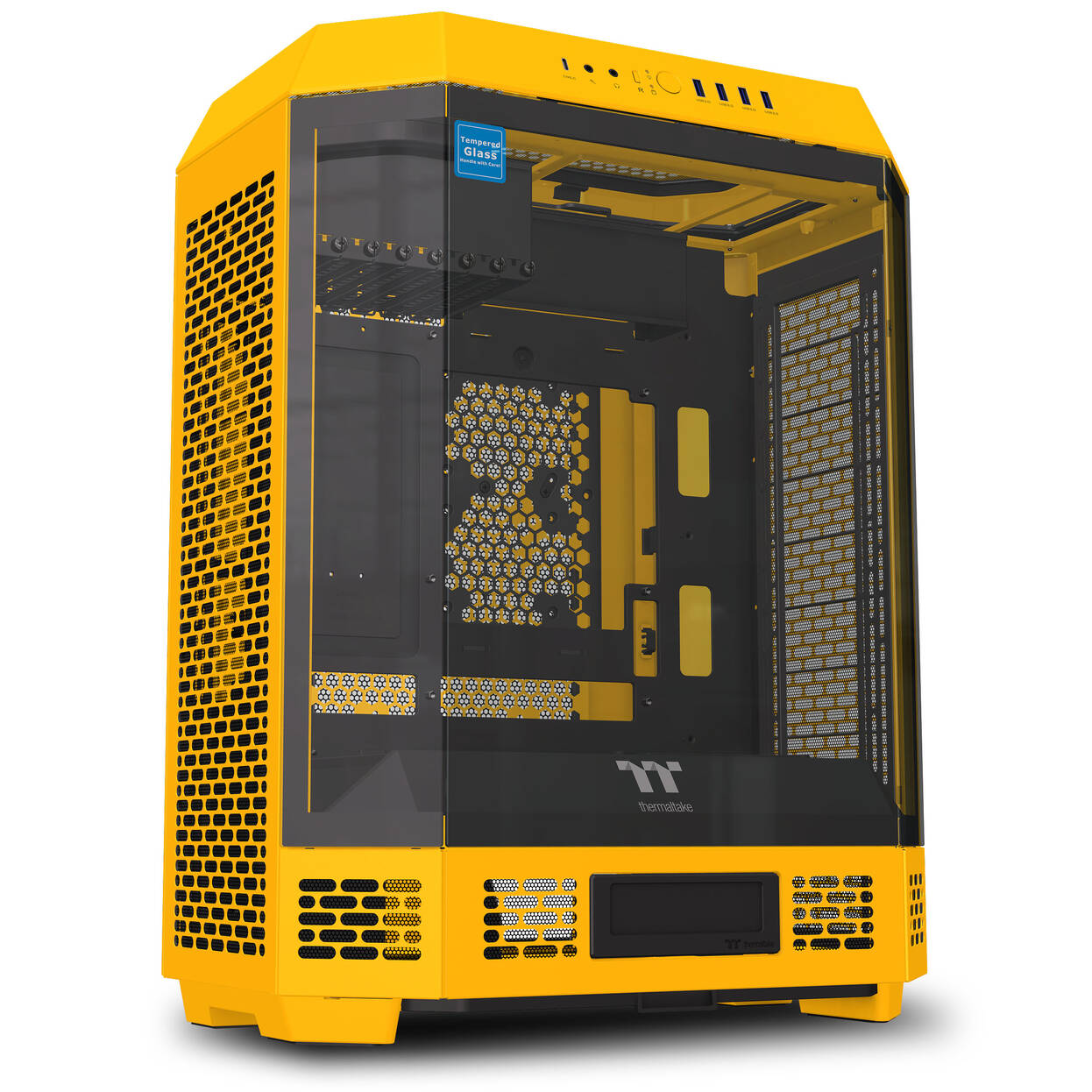 Thermaltake The Tower 600 PC Case, Mid Tower, ATX, Tempered Glass - Bumblebee