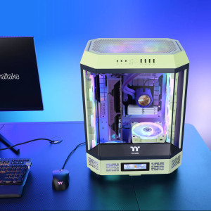 Thermaltake The Tower 600 PC Case, Mid Tower, ATX, Tempered Glass - Matcha Green