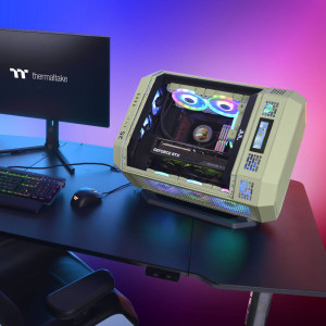 Thermaltake The Tower 600 PC Case, Mid Tower, ATX, Tempered Glass - Matcha Green