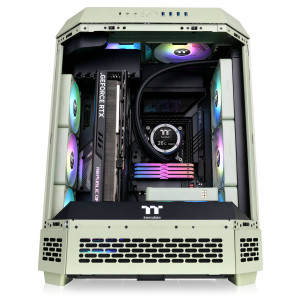 Thermaltake The Tower 600 PC Case, Mid Tower, ATX, Tempered Glass - Matcha Green