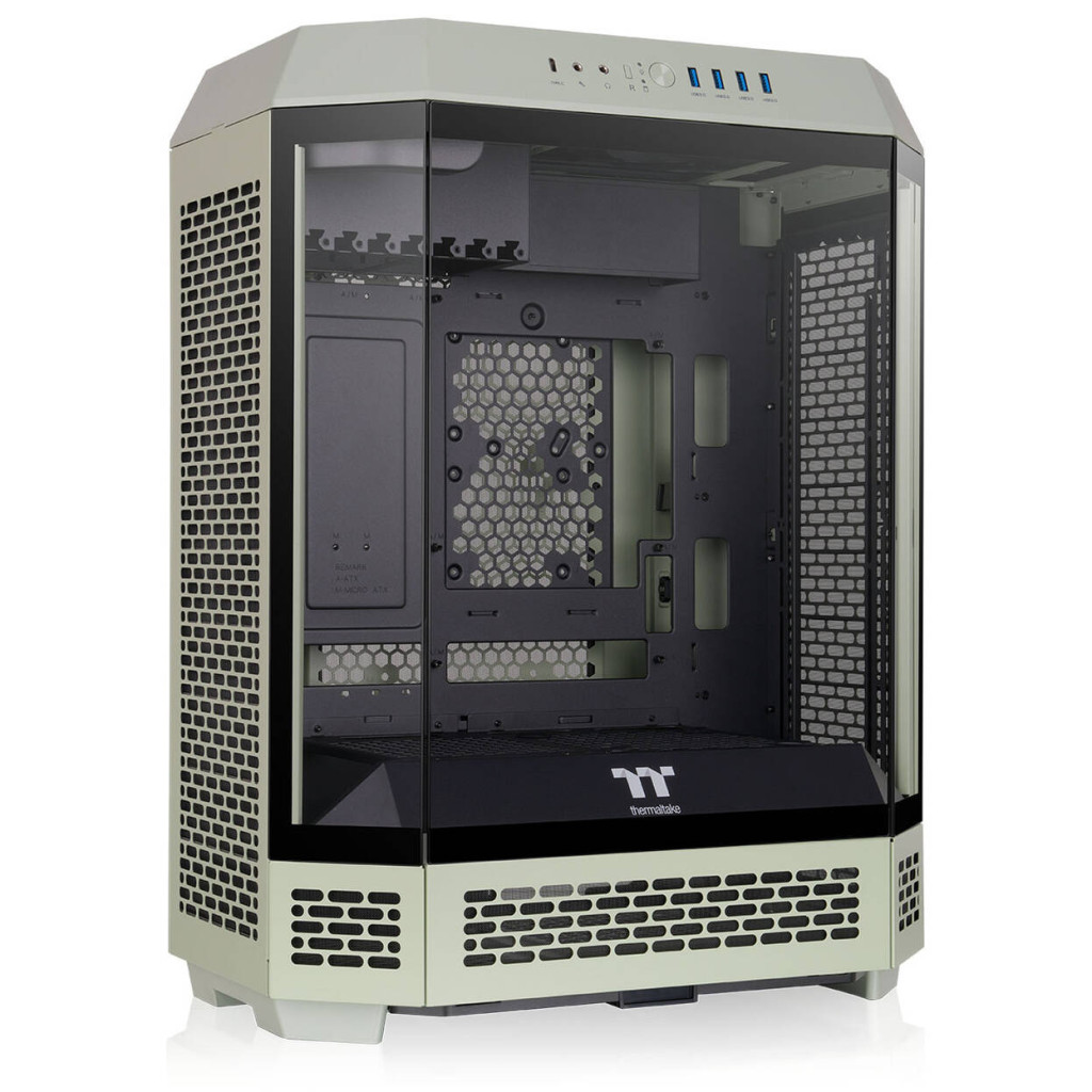 Thermaltake The Tower 600 PC Case, Mid Tower, ATX, Tempered Glass - Matcha Green