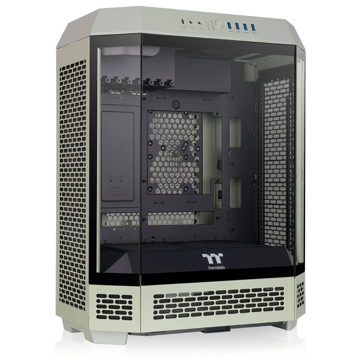 Thermaltake The Tower 600 PC Case, Mid Tower, ATX, Tempered Glass - Matcha Green