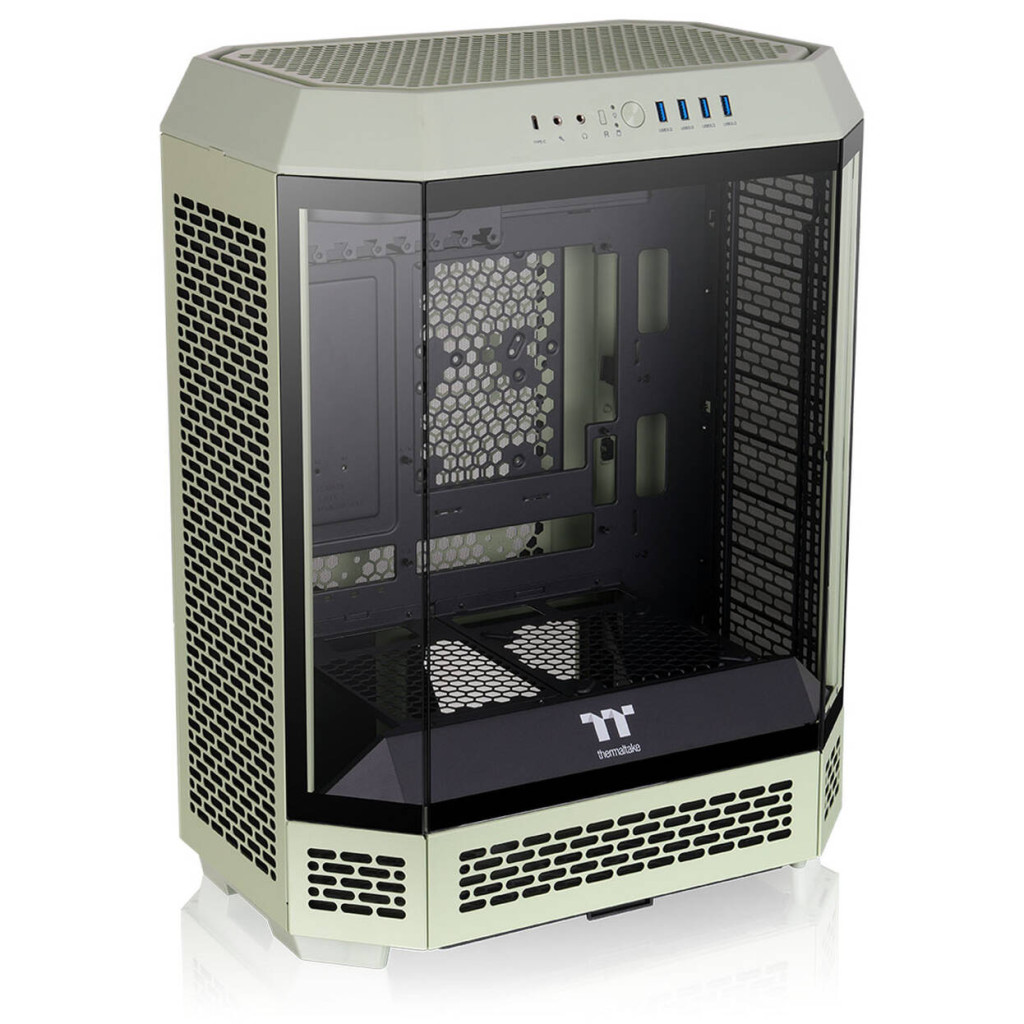 Thermaltake The Tower 600 PC Case, Mid Tower, ATX, Tempered Glass - Matcha Green