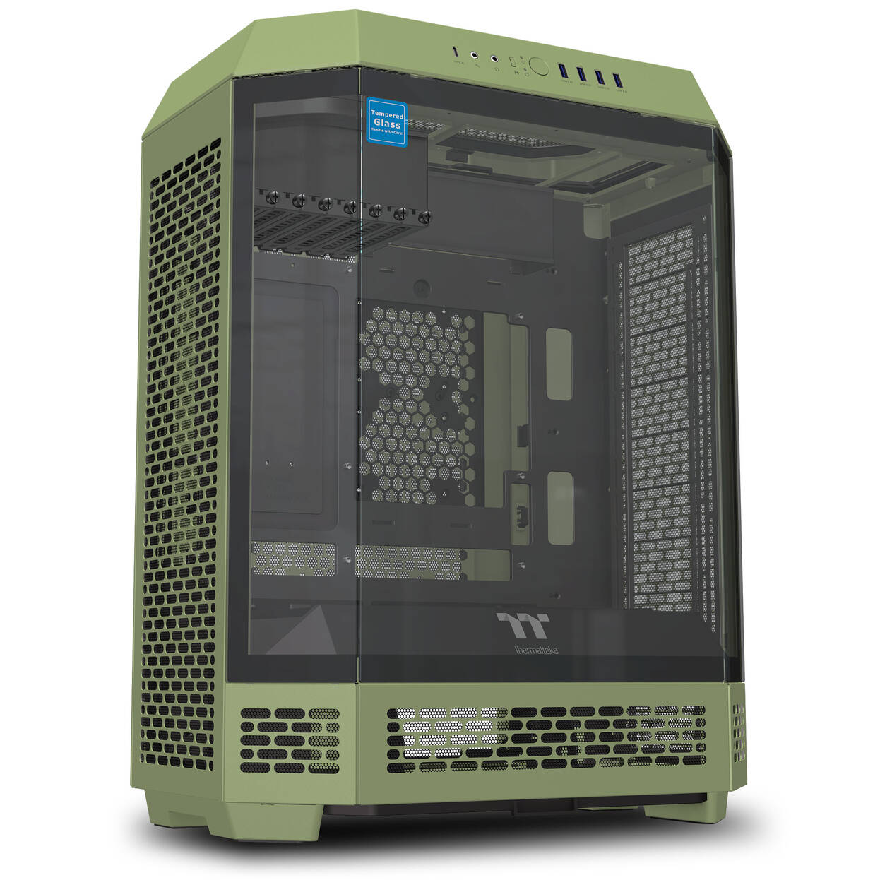 Thermaltake The Tower 600 PC Case, Mid Tower, ATX, Tempered Glass - Matcha Green
