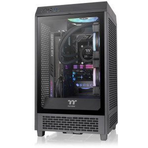 Thermaltake The Tower 200 PC Case, Mini Case, Mini-ITX, Tempered Glass - Black