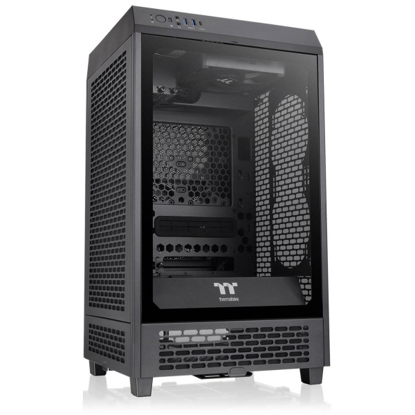 Thermaltake The Tower 200 PC Case, Mini Case, Mini-ITX, Tempered Glass – Black