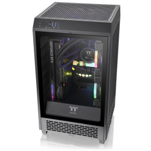 Thermaltake The Tower 200 PC Case, Mini Case, Mini-ITX, Tempered Glass - Black