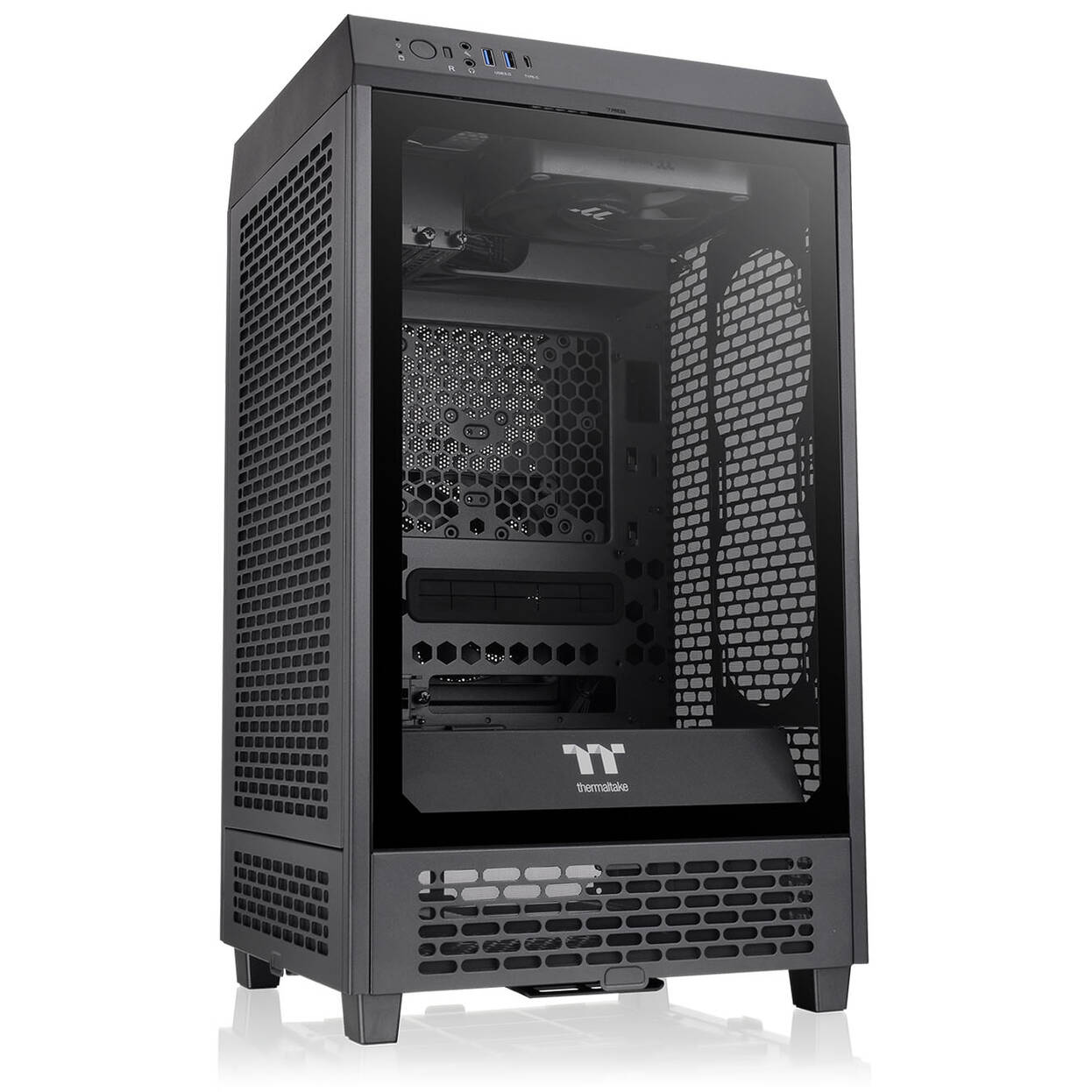 Thermaltake The Tower 200 PC Case, Mini Case, Mini-ITX, Tempered Glass - Black