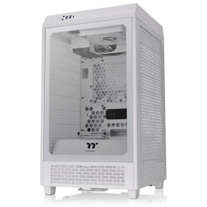 Thermaltake The Tower 200 PC Case, Mini Case, Mini-ITX, Tempered Glass - White