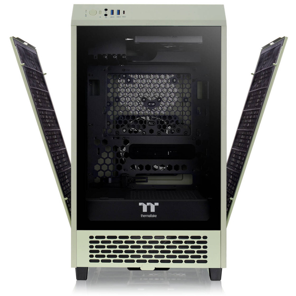 Thermaltake The Tower 200 PC Case, Mini Case, Mini-ITX, Tempered Glass - Matcha Green