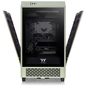 Thermaltake The Tower 200 PC Case, Mini Case, Mini-ITX, Tempered Glass - Matcha Green