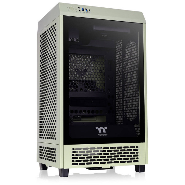Thermaltake The Tower 200 PC Case, Mini Case, Mini-ITX, Tempered Glass – Matcha Green