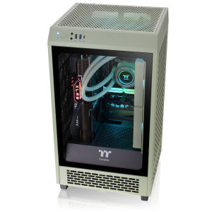 Thermaltake The Tower 200 PC Case, Mini Case, Mini-ITX, Tempered Glass - Matcha Green