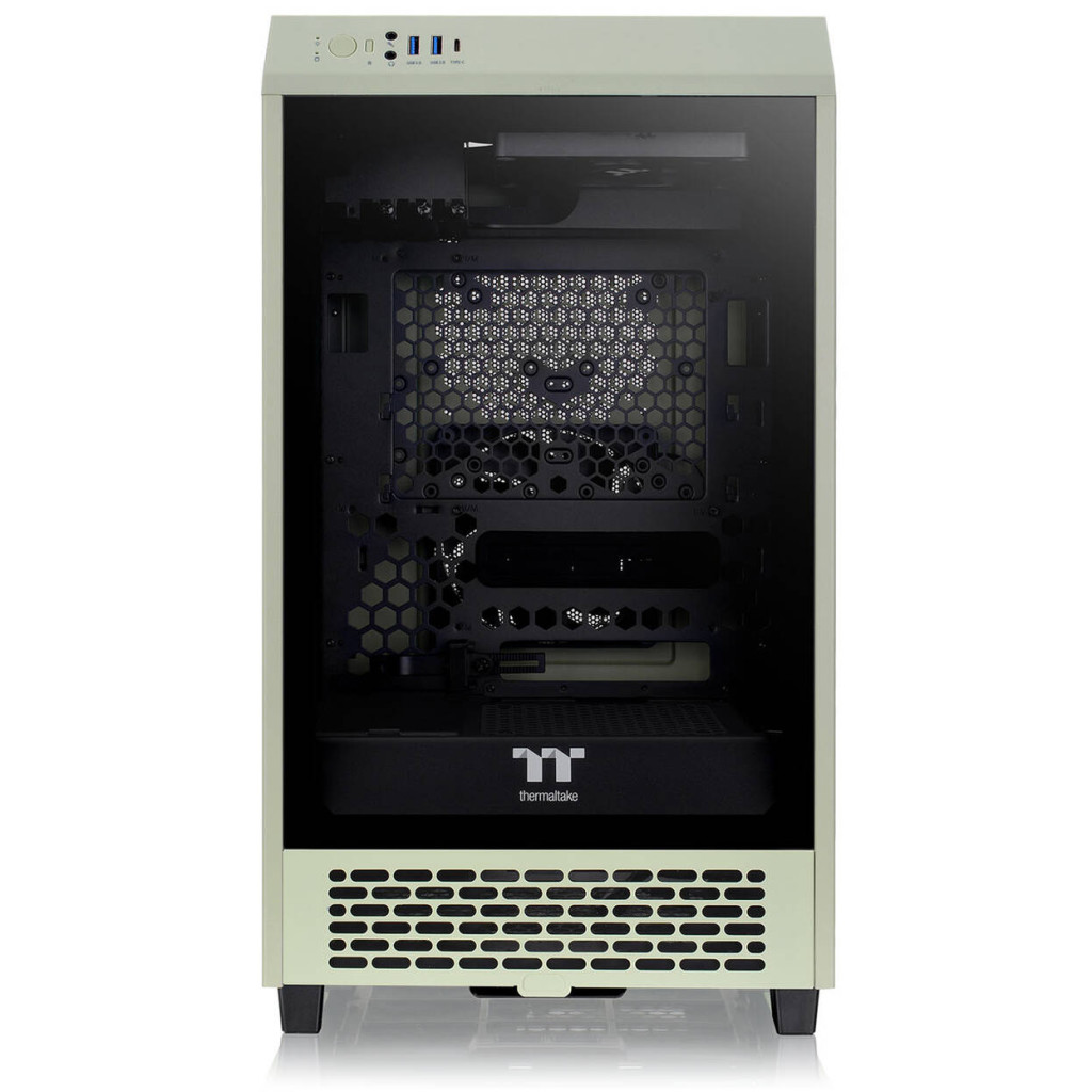 Thermaltake The Tower 200 PC Case, Mini Case, Mini-ITX, Tempered Glass - Matcha Green