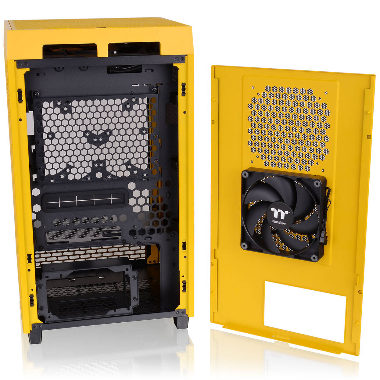 Thermaltake The Tower 200 PC Case, Mini Case, Mini-ITX, Tempered Glass - Bumblebee