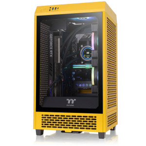 Thermaltake The Tower 200 PC Case, Mini Case, Mini-ITX, Tempered Glass - Bumblebee