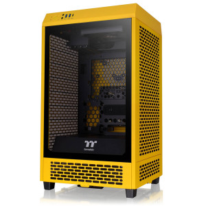 Thermaltake The Tower 200 PC Case, Mini Case, Mini-ITX, Tempered Glass - Bumblebee