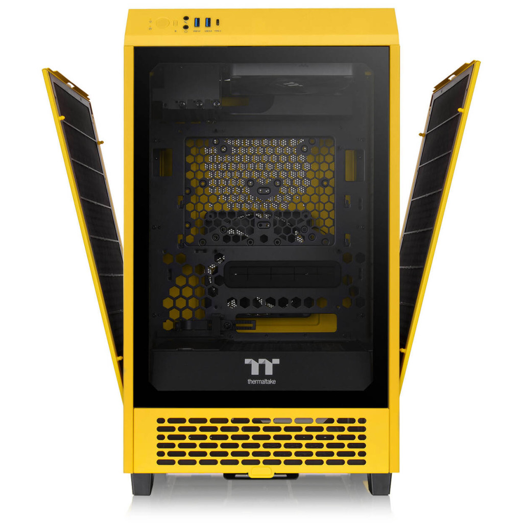 Thermaltake The Tower 200 PC Case, Mini Case, Mini-ITX, Tempered Glass - Bumblebee