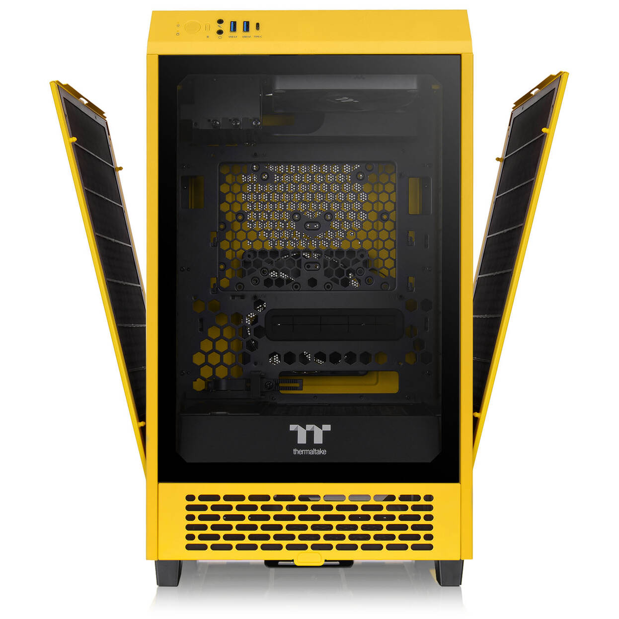 Thermaltake The Tower 200 PC Case, Mini Case, Mini-ITX, Tempered Glass - Bumblebee