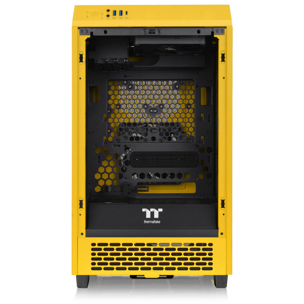 Thermaltake The Tower 200 PC Case, Mini Case, Mini-ITX, Tempered Glass - Bumblebee