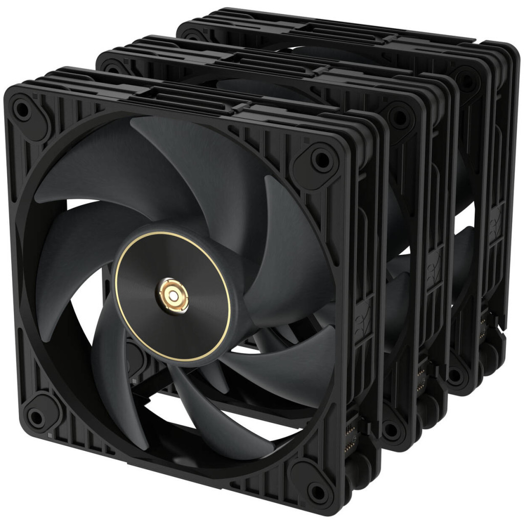 ASUS ProArt PF120 PWM Case Fans, 3,000 RPM, 28 mm - Pack of 3, Black