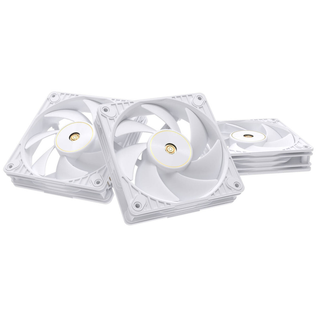 ASUS ProArt PF120 PWM Case Fans, 3,000 RPM, 28 mm - Pack of 3, White