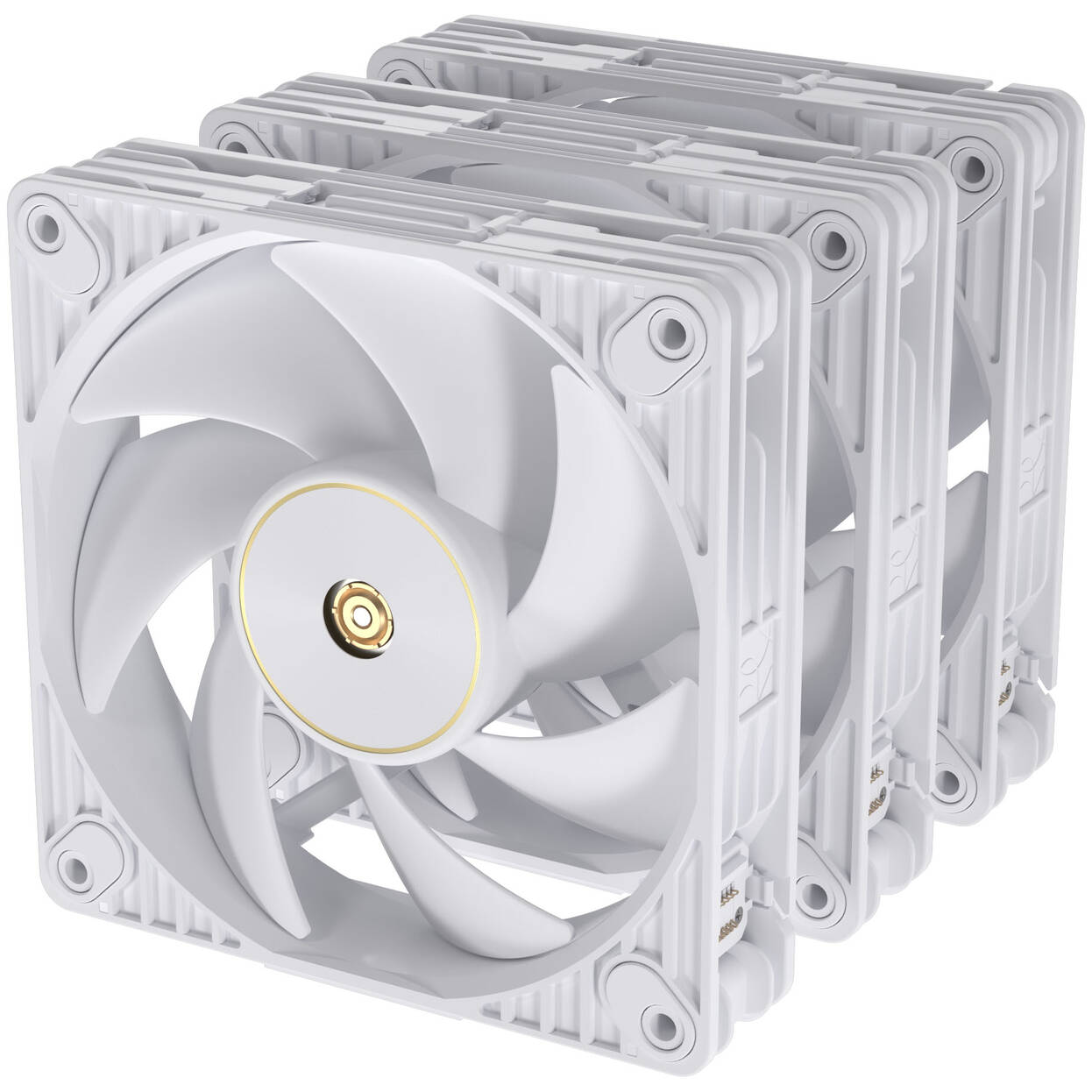 ASUS ProArt PF120 PWM Case Fans, 3,000 RPM, 28 mm - Pack of 3, White