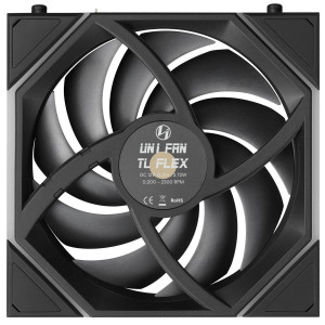 Lian Li UNI FAN TL FLEX Wireless Fan, ARGB - Reverse Blade 120mm, black