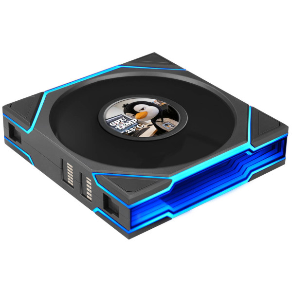 Lian Li UNI FAN TL LCD FLEX Wireless Fan, ARGB and LCD – 120mm, black