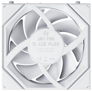 Lian Li UNI FAN TL LCD FLEX Wireless Fan, ARGB and LCD - 120mm, white