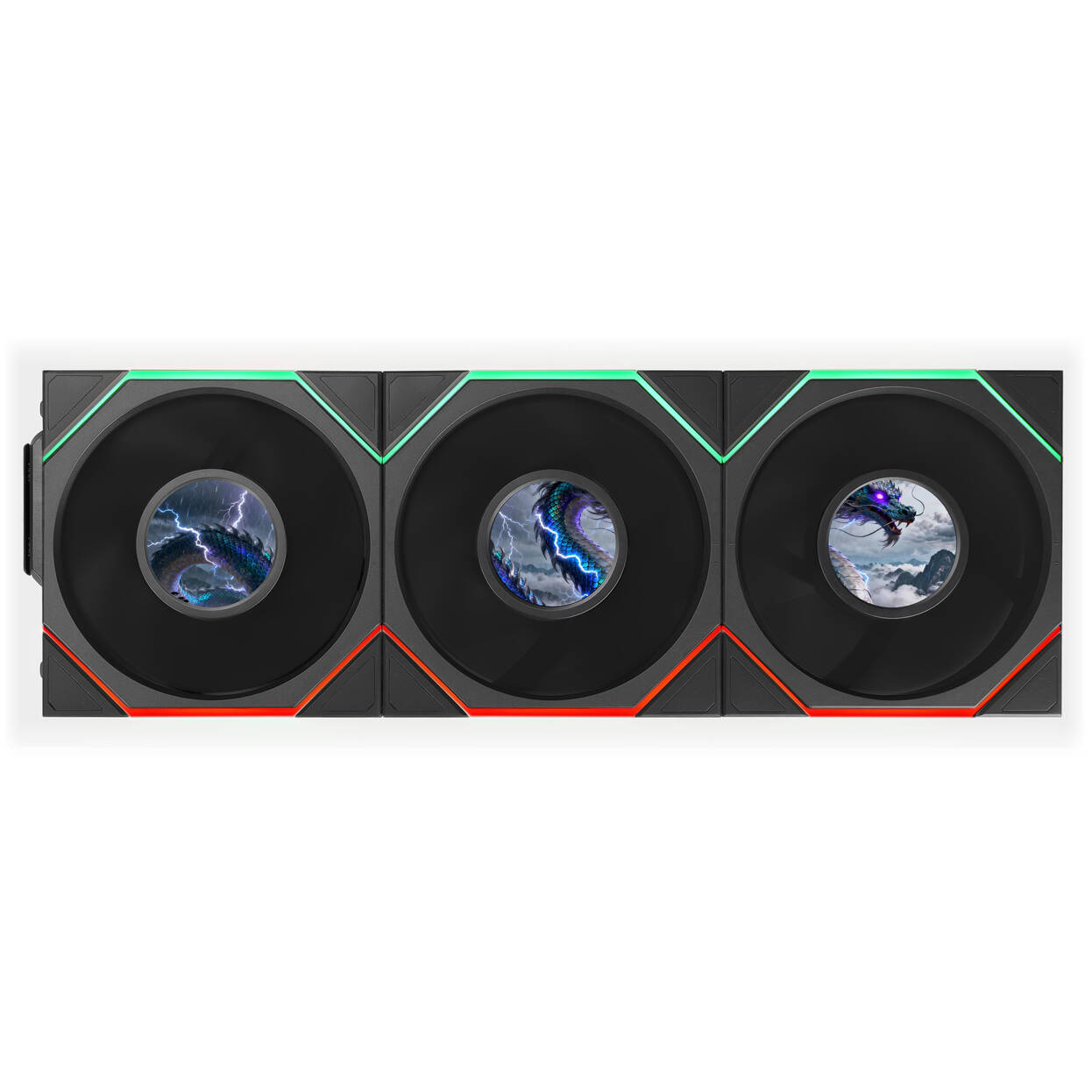 Lian Li UNI FAN TL LCD FLEX Wireless Fan, ARGB and LCD - 120mm, black, 3-pack with controller