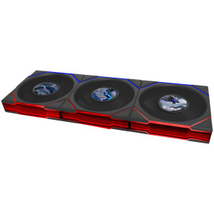 Lian Li UNI FAN TL LCD FLEX Wireless Fan, ARGB and LCD - 120mm, black, 3-pack with controller