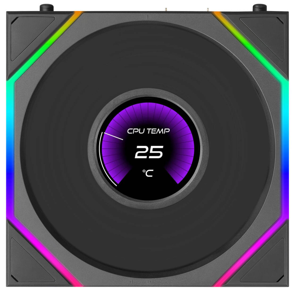 Lian Li UNI FAN TL LCD FLEX Wireless Fan, ARGB and LCD - 120mm, black, 3-pack with controller