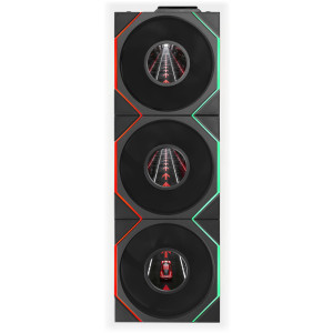 Lian Li UNI FAN TL LCD FLEX Wireless Fan, ARGB and LCD - Reverse Blade 120mm, black, 3-pack with controller