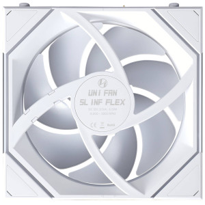 Lian Li UNI FAN SL-INF FLEX Wireless Fan, ARGB - Reverse Blade, 120mm, white, pack of 3 with controller