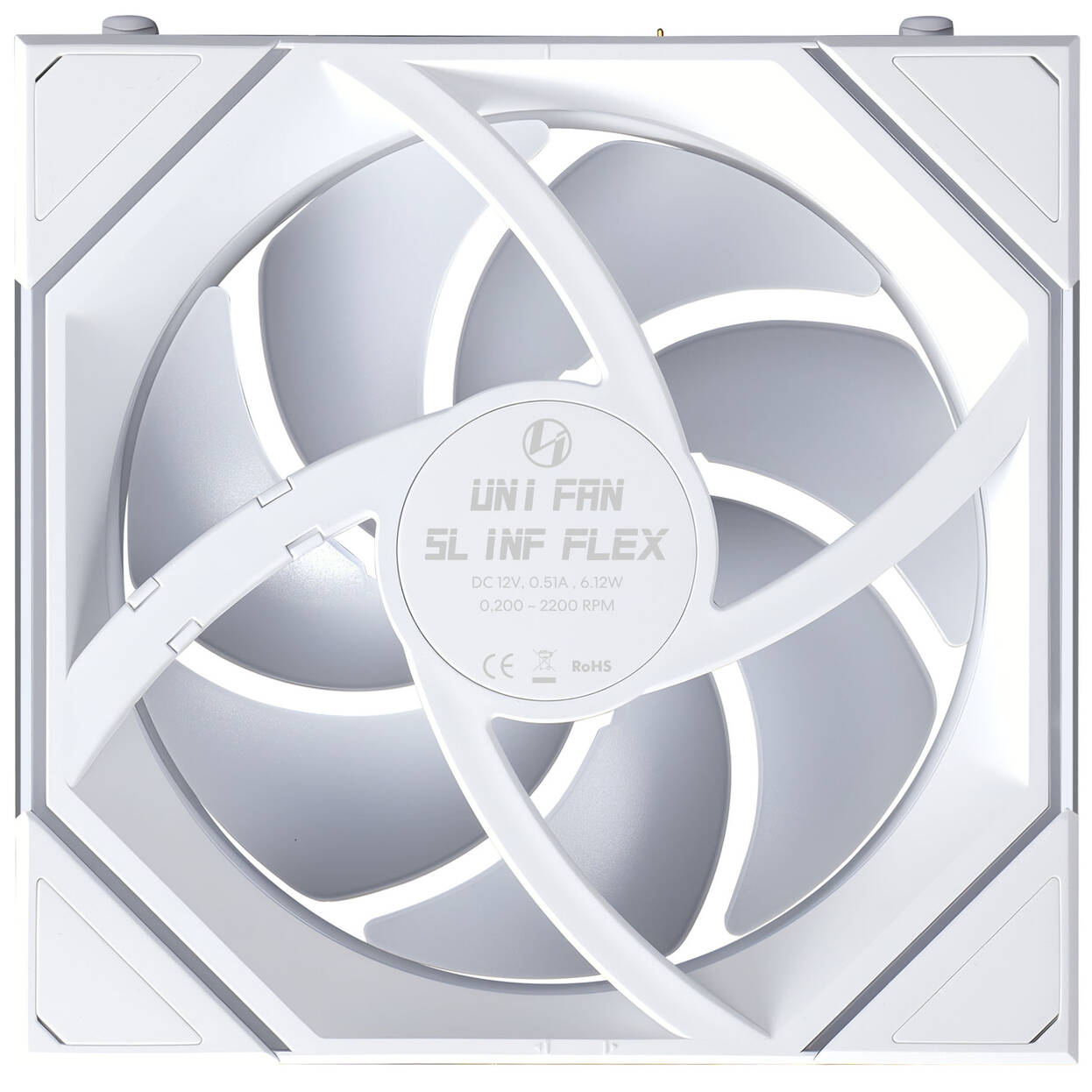 Lian Li UNI FAN SL-INF FLEX Wireless Fan, ARGB - Reverse Blade, 120mm, white, pack of 3 with controller