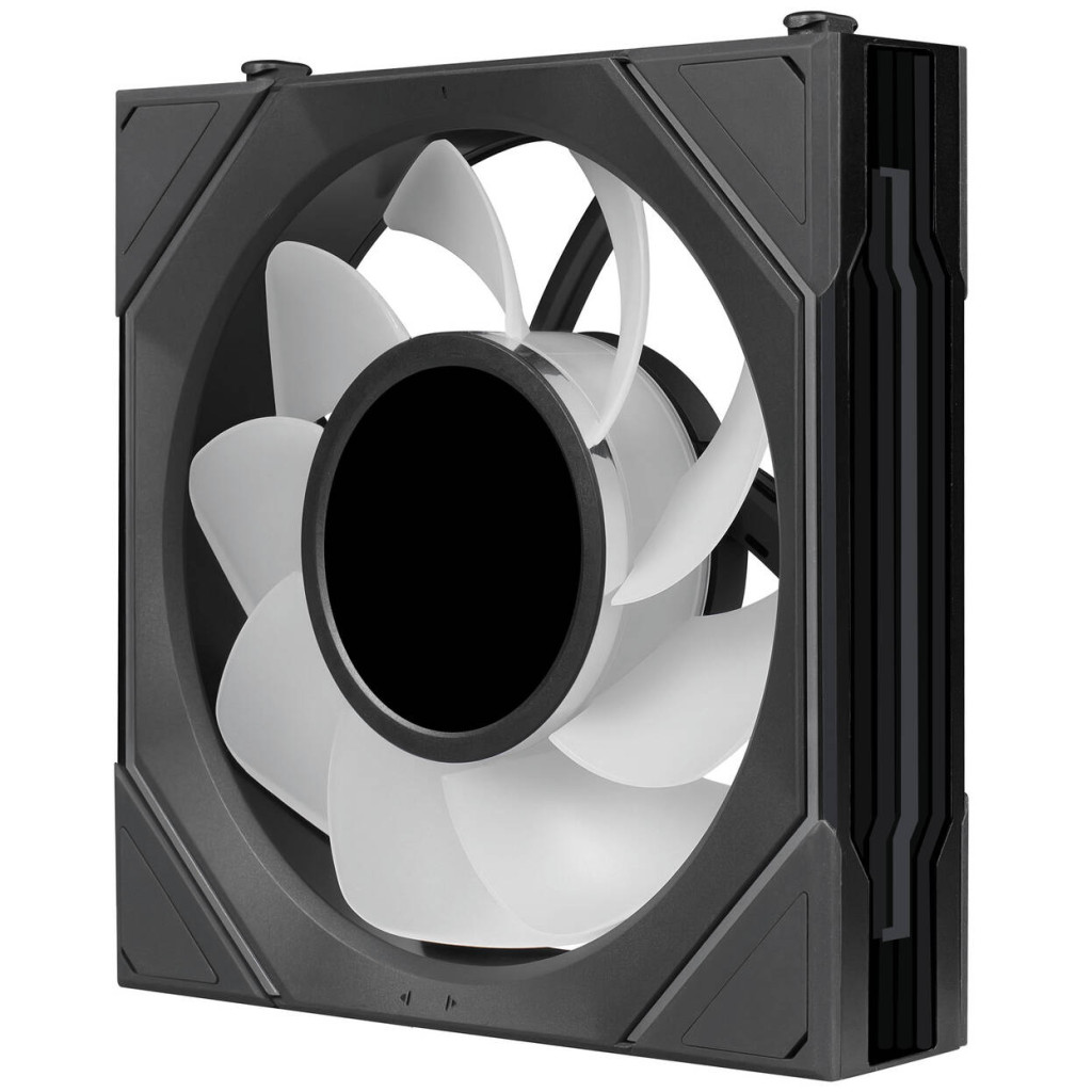 Lian Li UNI FAN SL-INF LCD FLEX Wireless Fan, ARGB and LCD - Reverse Blade, 120mm, black, 3-pack with controller