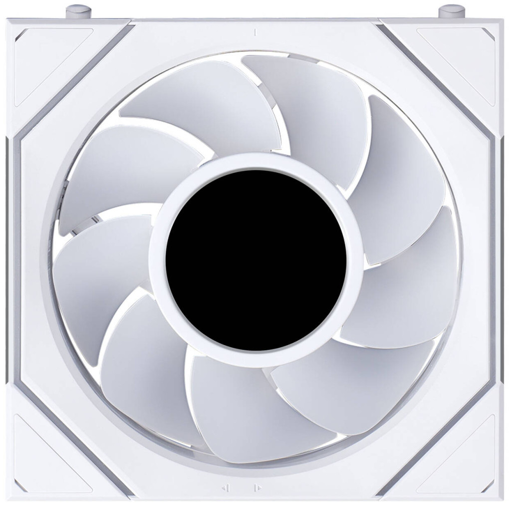 Lian Li UNI FAN SL-INF LCD FLEX Wireless Fan, ARGB and LCD - Reverse Blade, 120mm, white, 3-pack with controller