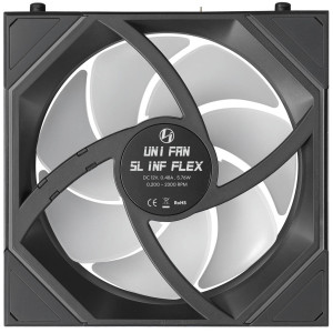 Lian Li UNI FAN SL-INF FLEX Wireless Fan, ARGB - Reverse Blade, 120mm, black, 3-pack with controller