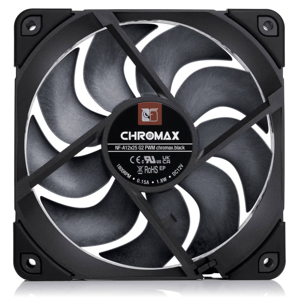 NOCTUA NF-A12x25 G2 PWM Fan - 120mm, chromax/black : image 4