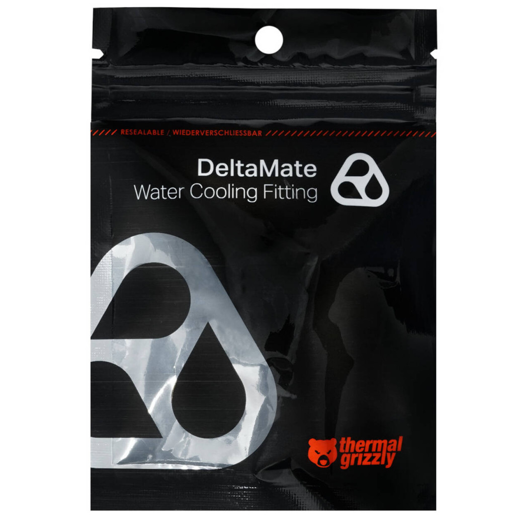 Thermal Grizzly DeltaMate Quick Disconnect Female - F, Gloss Nickel