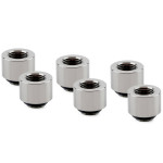 Thermal Grizzly DeltaMate Extender Fitting - MF14, Gloss Nickel, Pack of 6