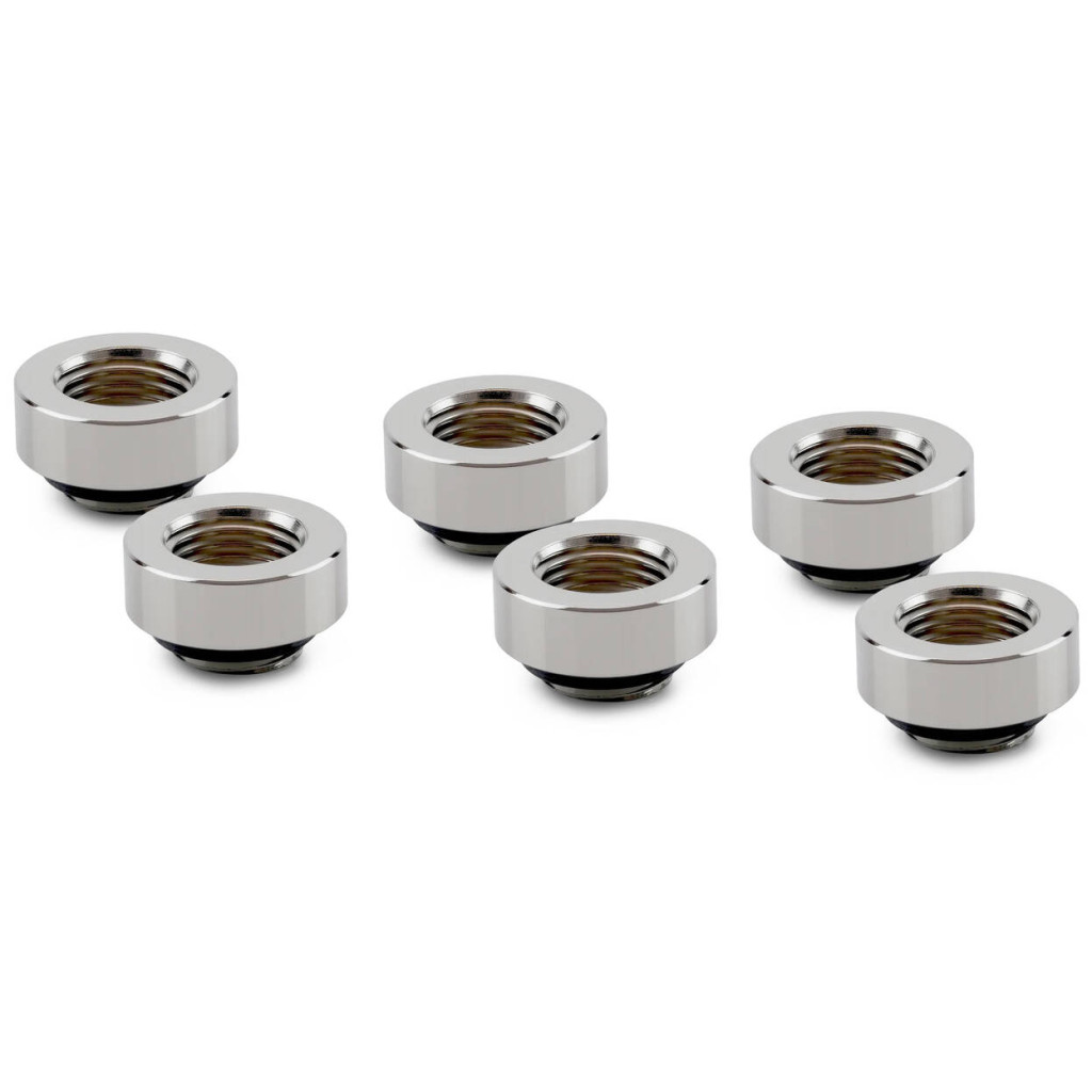 Thermal Grizzly DeltaMate Extender Fitting - MF7, Gloss Nickel, Pack of 6 : image 1