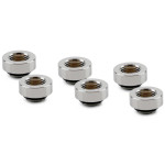 Thermal Grizzly DeltaMate Extender Fitting - MF7, Gloss Nickel, Pack of 6