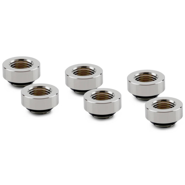Thermal Grizzly DeltaMate Extender Fitting – MF7, Gloss Nickel, Pack of 6